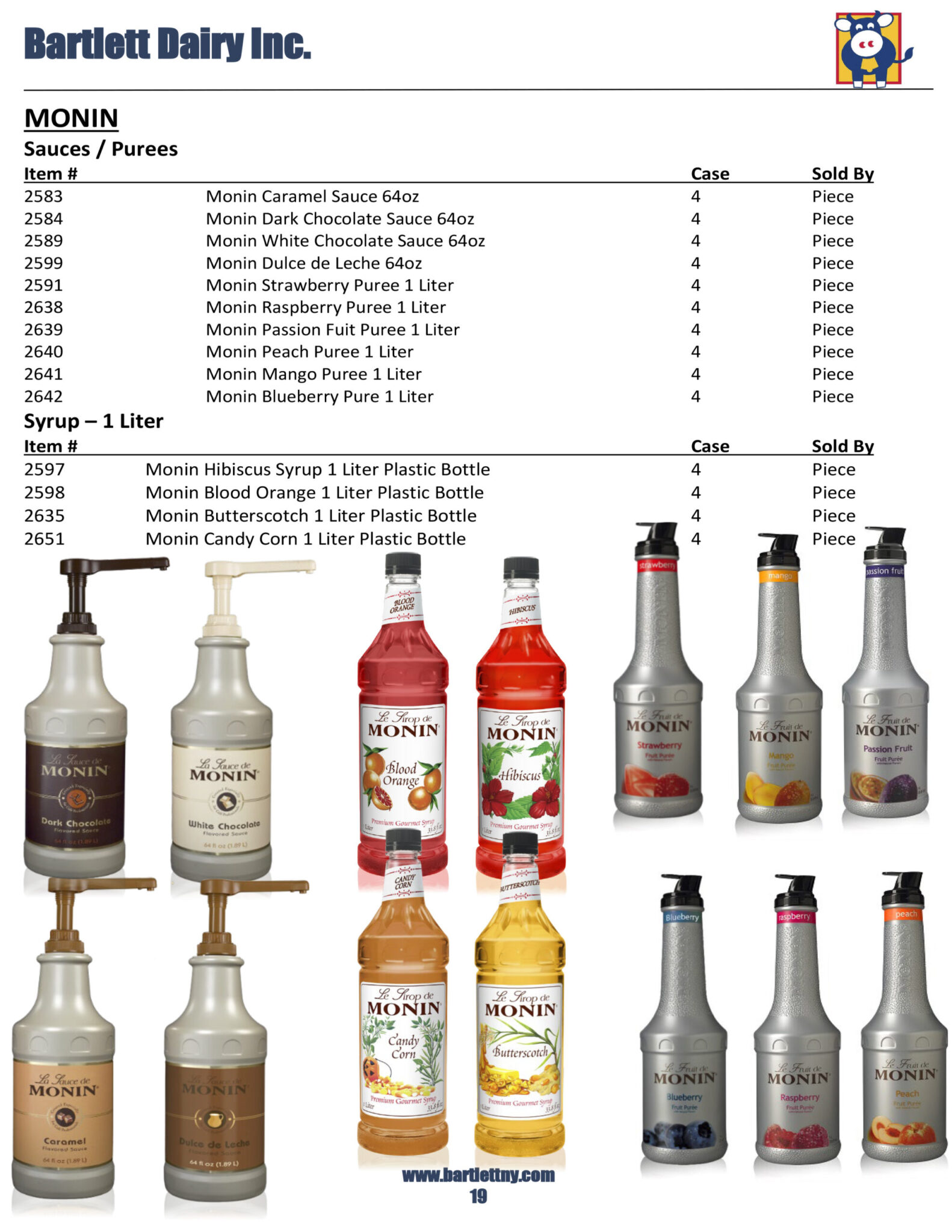 Product Catalog Bartlett Dairy A New York Milk Company